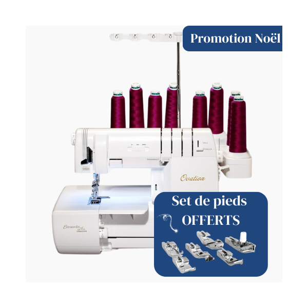 Surjeteuse Recouvreuse BABY LOCK OVATION + 8 Cônes et set de pieds offerts